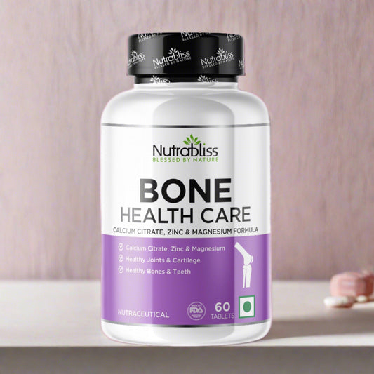 Nutrabliss Bone Health Care Calcium Citrate 1000 mg Vitamin D Magnesium 60 tablets - Nutrabliss