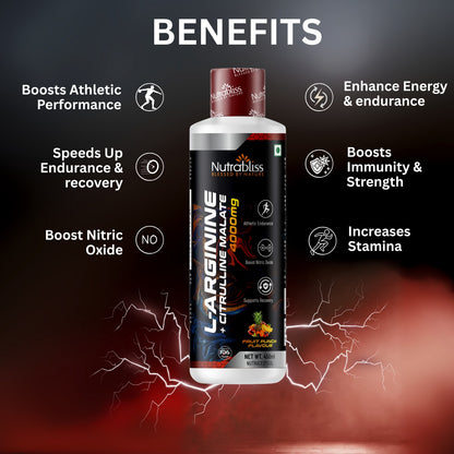 Nutrabliss L Arginine L Citrulline Liquid 4000 mg