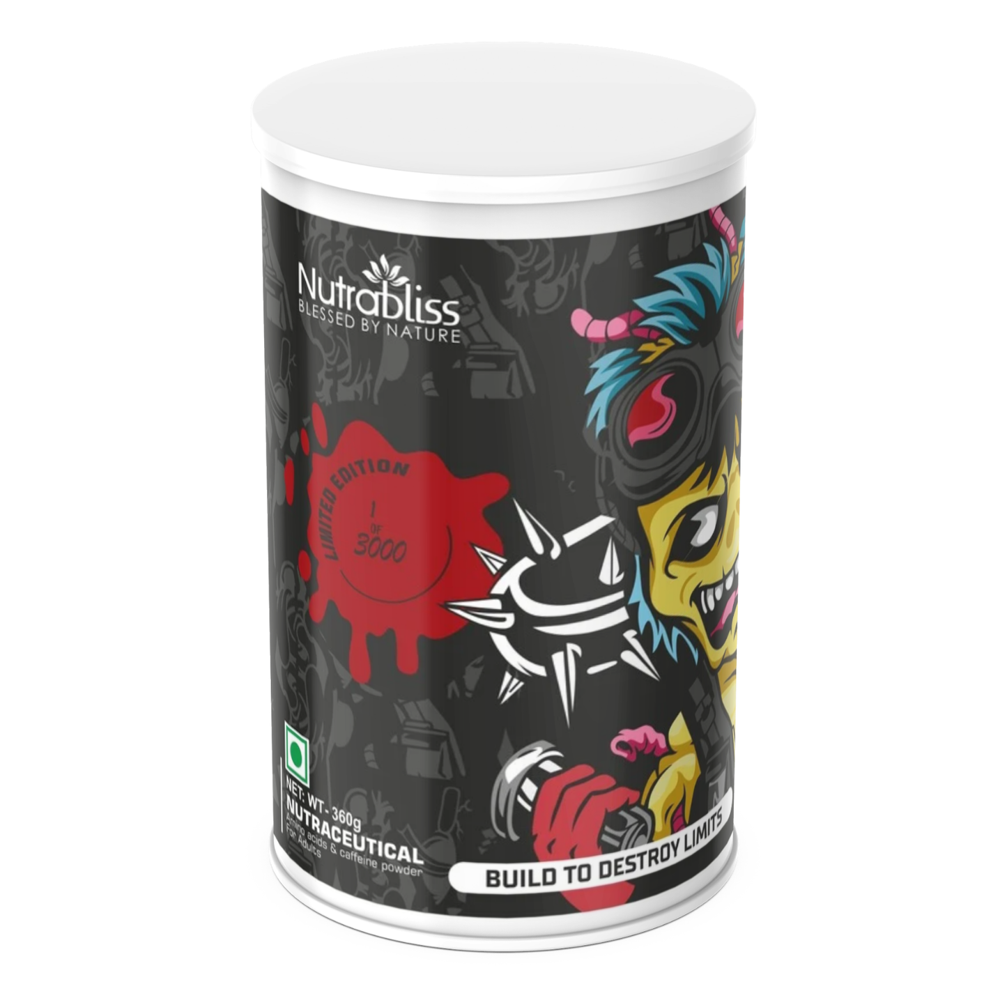 Nutrabliss Call of Duty Preworkout with Nitrosigine, Ashwagandha, Encapsulated Caffeine 360 grams 30 servings