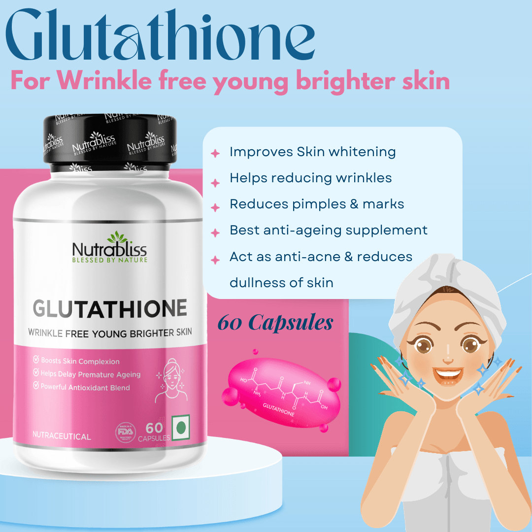 nutrabliss glutathione LH Nutri Alpha bottle Multi Vitamin Collagen Skin Care 0.3lb Nutrabliss Hair & Skin Care