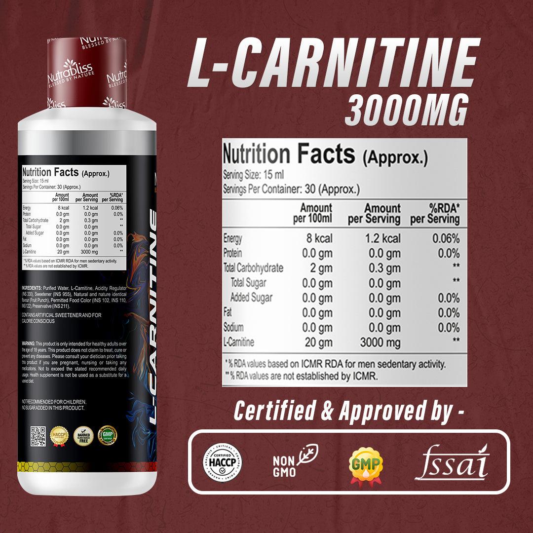 Nutrabliss L Carnitine 3000 mg liquid Orange flavour - 450 ml Nutrabliss L Carnitine 3000 mg liquid Orange flavour - 450 ml