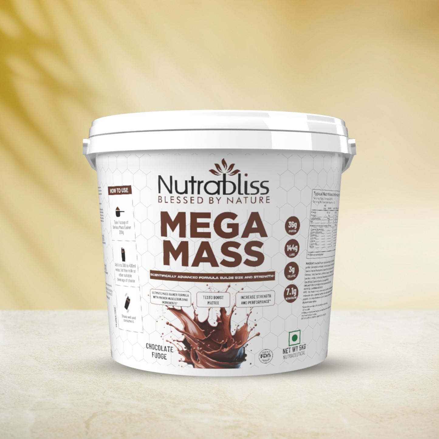 Choco Fudge Mass Gainer – 2.7kg by Nutrabliss