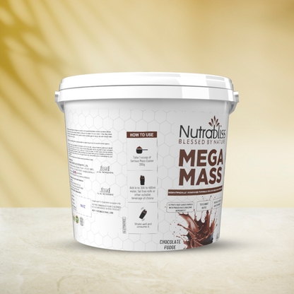Nutrabliss Mega Mass Pack: 5kg Choco Gainer + Creatine + Glutamine