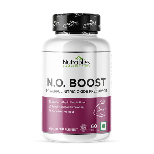 Nutrabliss N O Boost L Arginine L Citrulline for Muscle Growth Pump Vascularity and Energy Nitric Oxide Booster 60 tablets