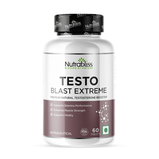 Nutrabliss Testo Blast Extreme Natural Testosterone Booster Supplement For Men Enhancement 60 tablets