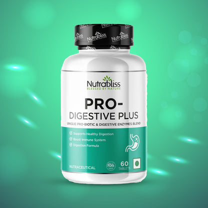 Nutrabliss Pro Digestive Plus with digestive enzymes and prebiotics - 60 Tablets