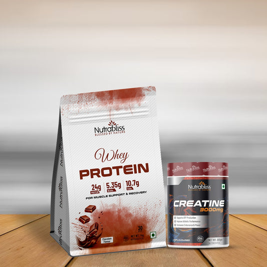 Nutrabliss Power Duo: Whey (1kg) + Creatine (200g)